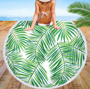 Palm Tree Leaves Beach Towel
