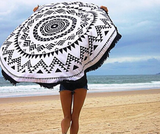 Black Tribal Beach Blanket